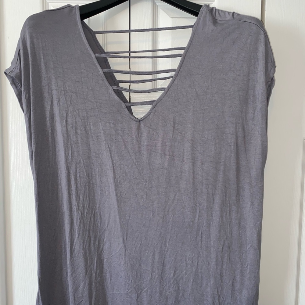 Gray v neck